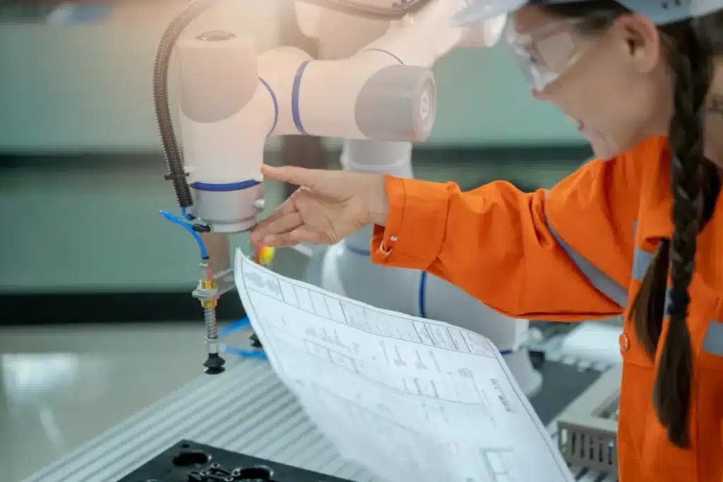 Ingénieur industriel au travail dans un atelier