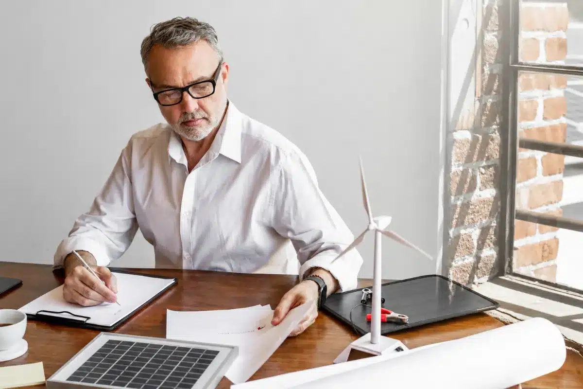 Collaborateur travaillant dans un bureau
